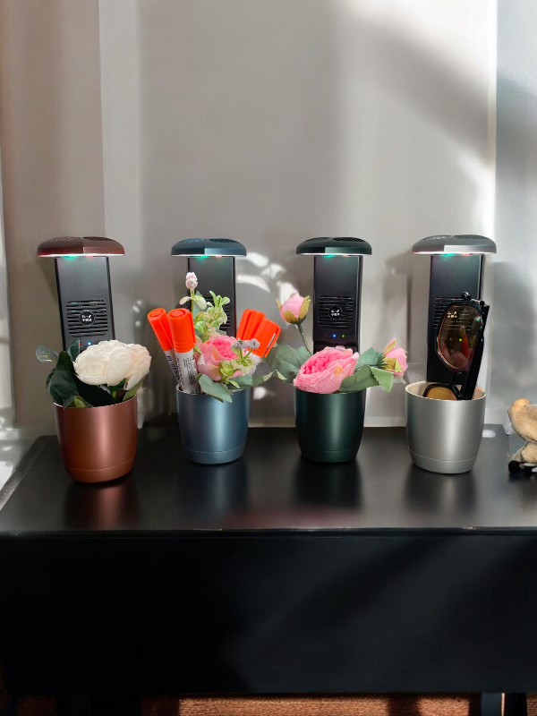 Smart Multi-Use Flower Pot with Built-in Air Purifier & Storage