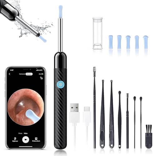 Earwax Remover Tool with 8 Pcs Ear Set - with Camera