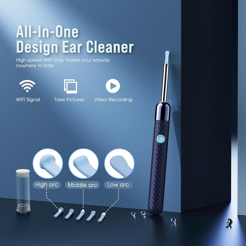 Earwax Remover Tool with 8 Pcs Ear Set - with Camera