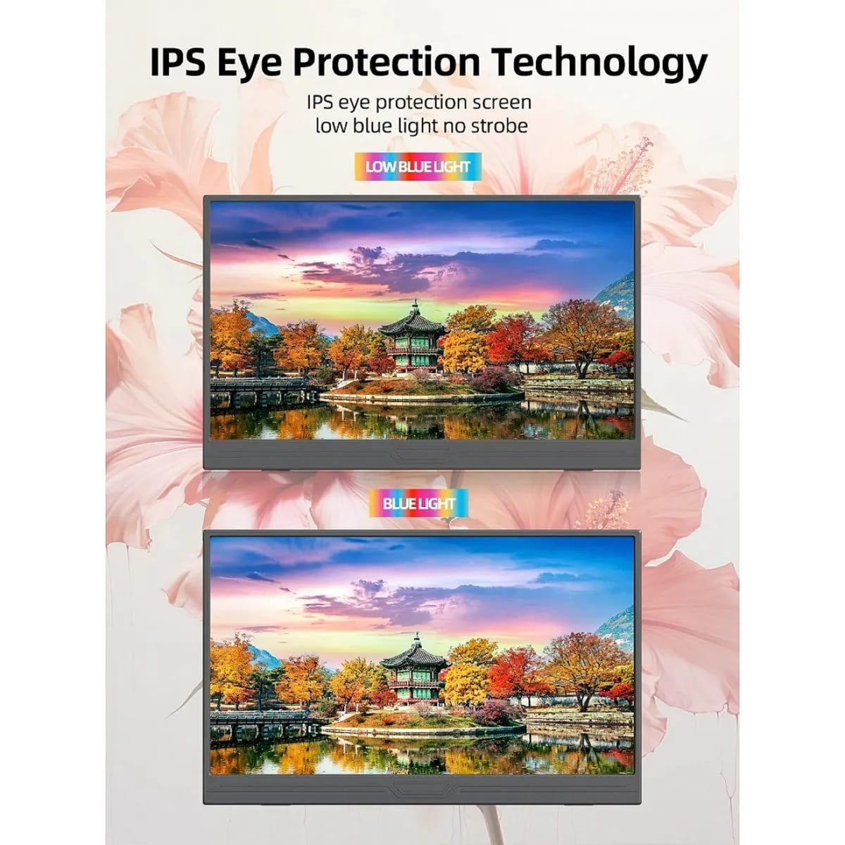 ZSUS 15.6-Inch Portable Monitor: 1080P HDR, 16:9, Low Blue Light for Xbox, PS4/5, Switch, Cell Phone, PC, Laptop Extension