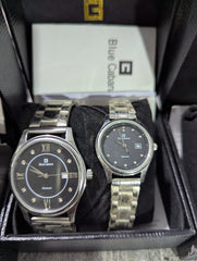 Blue Cabana Diamond Edition couple watch ⌚ (black dial)